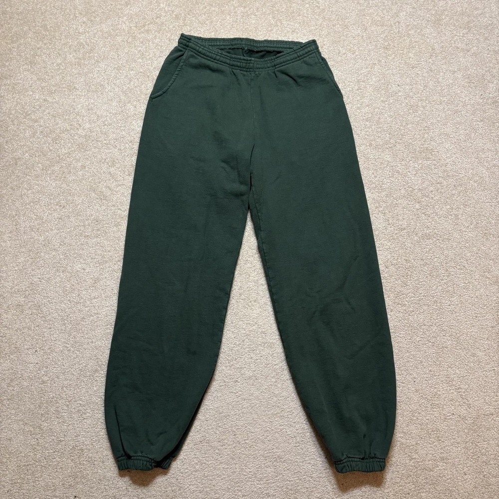 Los Angeles Apparel Sweatpants Mens Small Forest Green 14oz Heavy Fleece Joggers